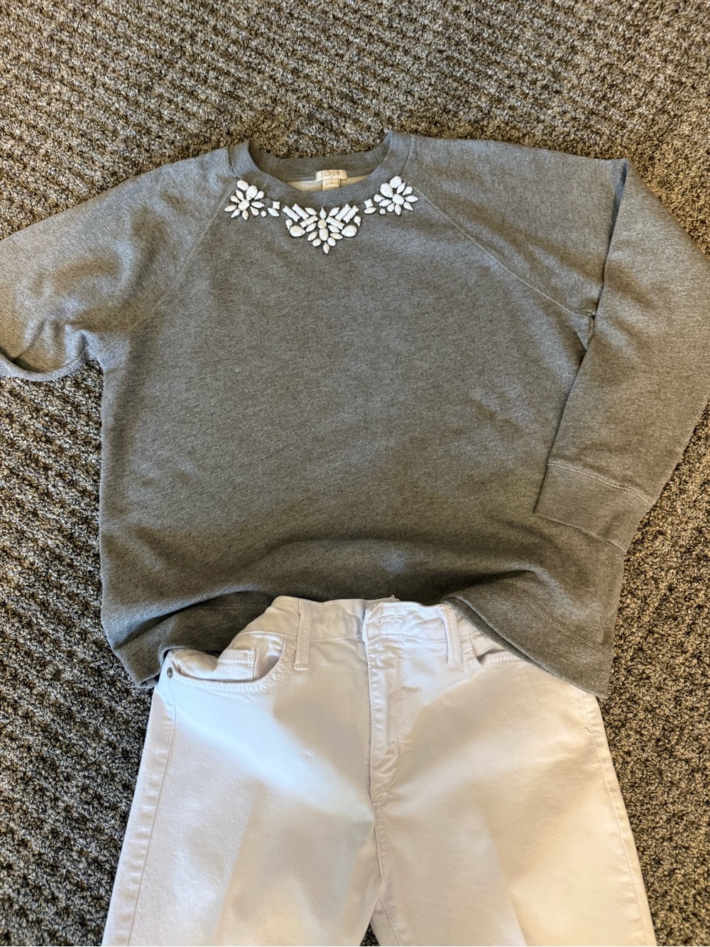 J Crew embellished sweatshirt